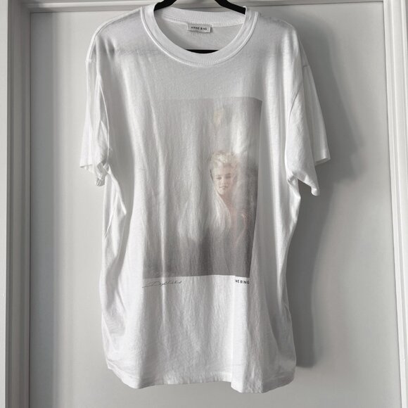 Anine Bing Lili Crewneck Marilyn Monroe Print Tee - Size Medium - Picture 2 of 10